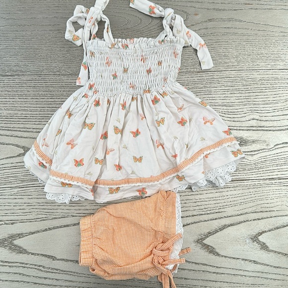 love and Grow Other - Love + grow Butterfly Smocked Tunic Set 3T